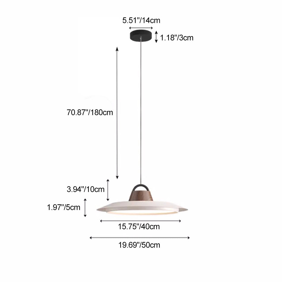 Contemporary Creative Iron Aluminum Round Disc LED Pendant Light For Living Room