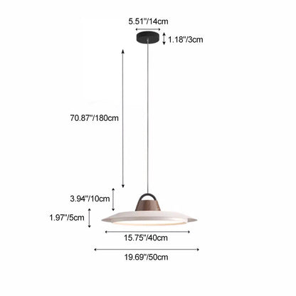 Contemporary Creative Iron Aluminum Round Disc LED Pendant Light For Living Room