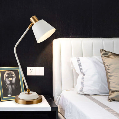 Modern Minimalist Iron Cylinder Shade 1-Light Table Lamp For Living Room