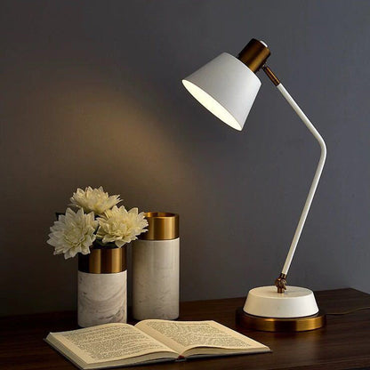 Modern Minimalist Iron Cylinder Shade 1-Light Table Lamp For Living Room