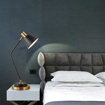 Modern Minimalist Iron Cylinder Shade 1-Light Table Lamp For Living Room