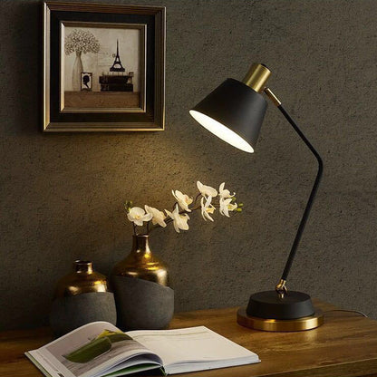 Modern Minimalist Iron Cylinder Shade 1-Light Table Lamp For Living Room