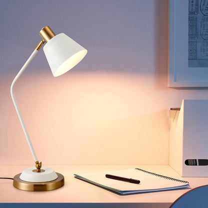 Modern Minimalist Iron Cylinder Shade 1-Light Table Lamp For Living Room