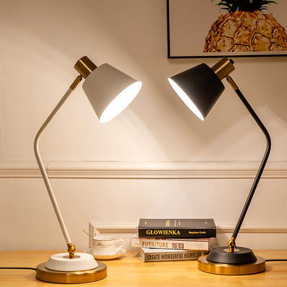 Modern Minimalist Iron Cylinder Shade 1-Light Table Lamp For Living Room
