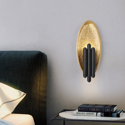 Modern Luxury Iron Oval Cylinder 2-Light Wall Sconce Lamp For Living Room