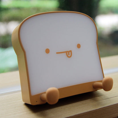 Contemporary Creative ABS Silicone Bread-Shaped LED Table Lamp For Bedroom