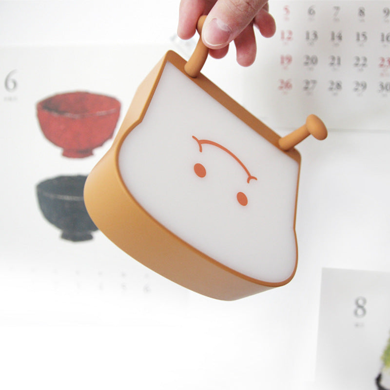 Contemporary Creative ABS Silicone Bread-Shaped LED Table Lamp For Bedroom