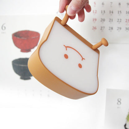 Contemporary Creative ABS Silicone Bread-Shaped LED Table Lamp For Bedroom