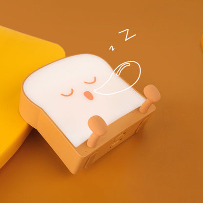 Contemporary Creative ABS Silicone Bread-Shaped LED Table Lamp For Bedroom