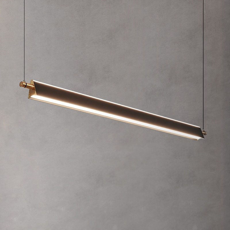 Modern Minimalist Metal PMMA Rectangle LED Island Light Chandelier For Dining Room