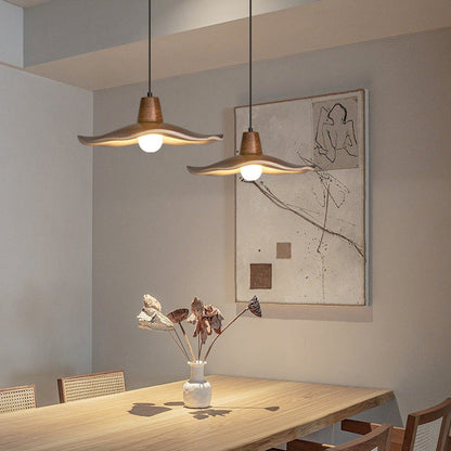 Traditional Chinese Iron & Resin Irregular Round 1-Light Pendant Light For Living Room