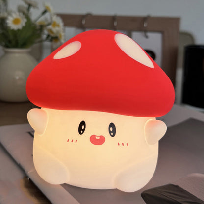Contemporary Creative Silicone Mushroom LED Table Lamp For Bedroom