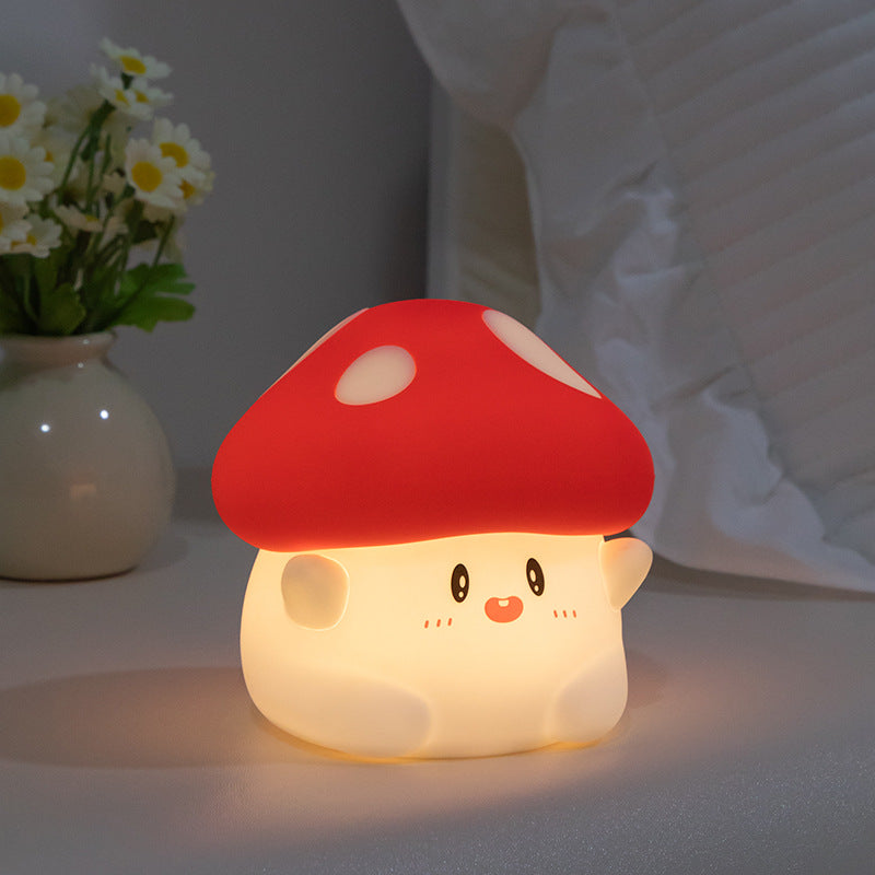 Contemporary Creative Silicone Mushroom LED Table Lamp For Bedroom
