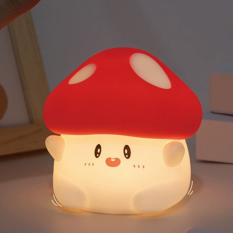 Contemporary Creative Silicone Mushroom LED Table Lamp For Bedroom