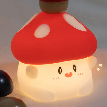 Contemporary Creative Silicone Mushroom LED Table Lamp For Bedroom