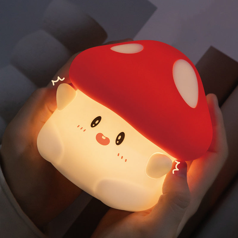 Contemporary Creative Silicone Mushroom LED Table Lamp For Bedroom