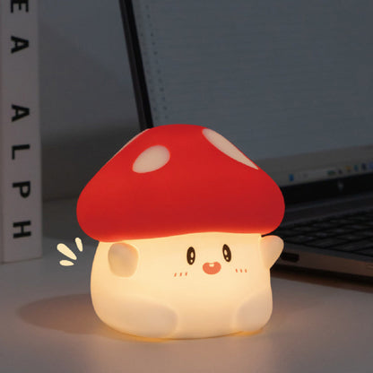 Contemporary Creative Silicone Mushroom LED Table Lamp For Bedroom