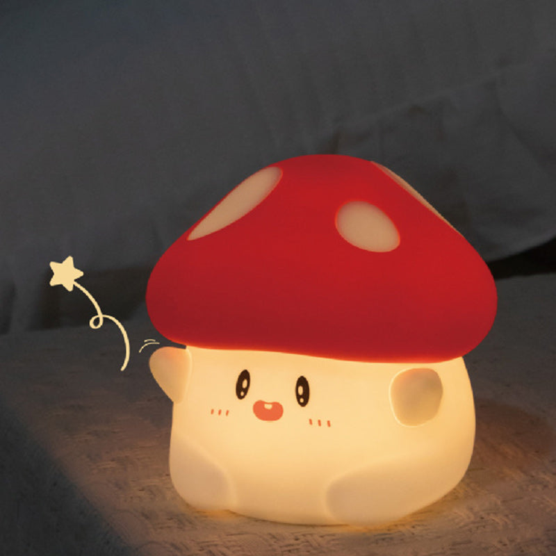 Contemporary Creative Silicone Mushroom LED Table Lamp For Bedroom
