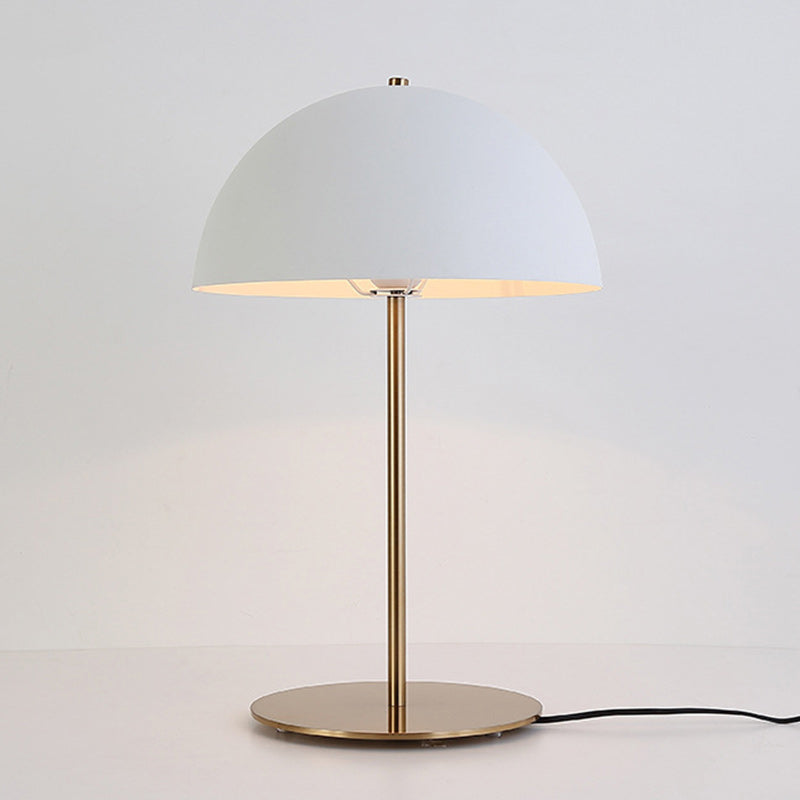 Modern Minimalist Iron Dome-Shaped 1-Light Table Lamp For Bedroom