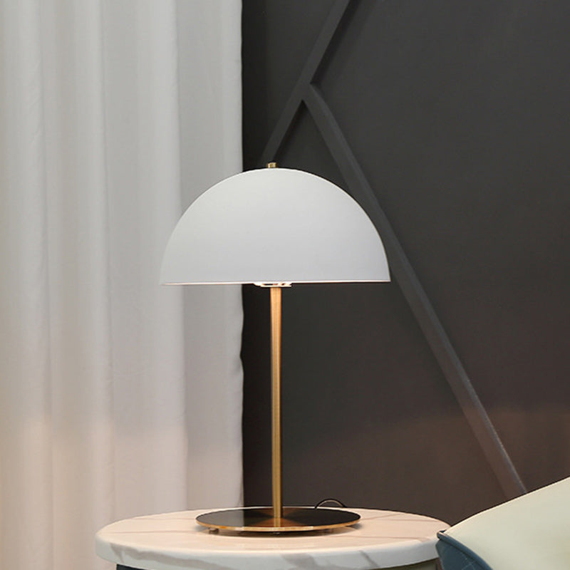Modern Minimalist Iron Dome-Shaped 1-Light Table Lamp For Bedroom