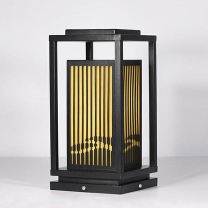 Modern Minimalist Stainless Steel & Resin Rectangular 1-Light Outdoor Light For Garden