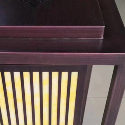 Modern Minimalist Stainless Steel & Resin Rectangular 1-Light Outdoor Light For Garden