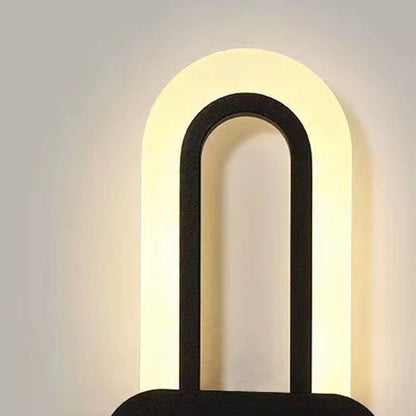Modern Minimalist Iron Acrylic Oval LED Wall Sconce Lamp For Bedroom