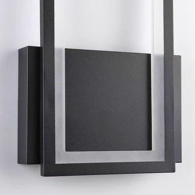 Modern Minimalist Iron Acrylic Rectangular LED Wall Sconce Lamp For Bedroom