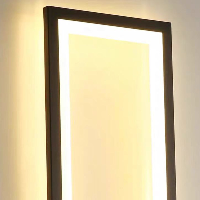 Modern Minimalist Iron Acrylic Rectangular LED Wall Sconce Lamp For Bedroom