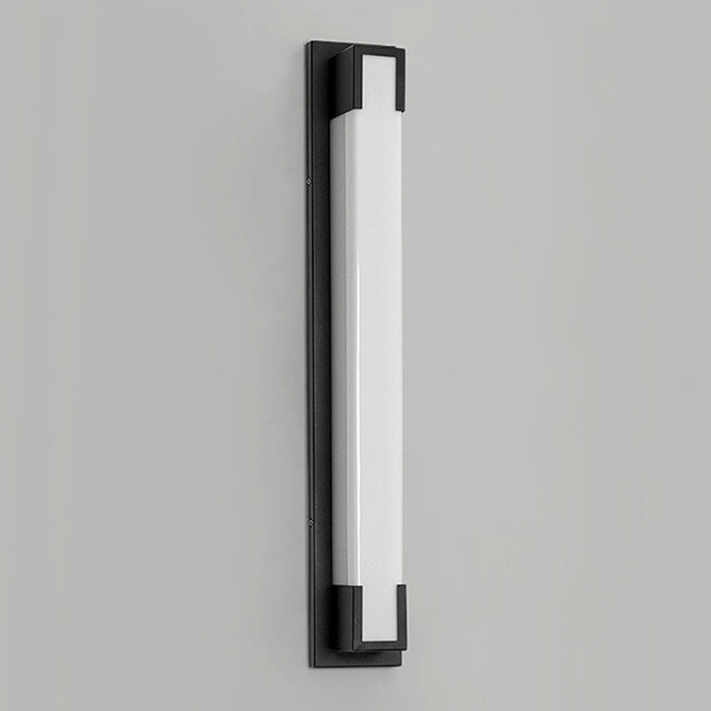 Modern Minimalist Stainless Steel Acrylic Rectangular LED Wall Sconce Lamp For Outdoor Patio