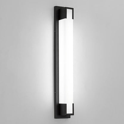 Modern Minimalist Stainless Steel Acrylic Rectangular LED Wall Sconce Lamp For Outdoor Patio