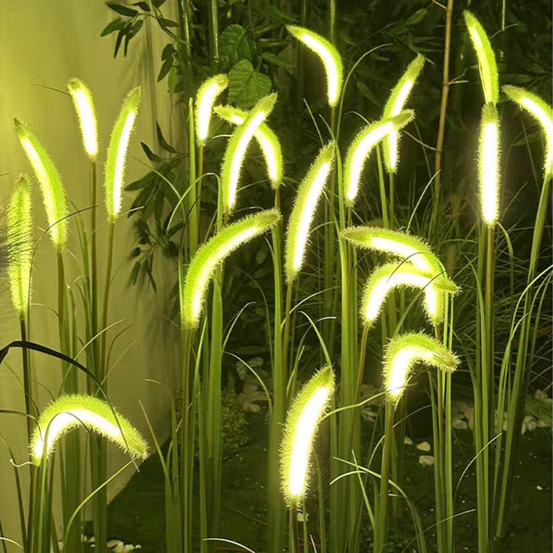 Modern Minimalist Silicone Faux Foxtail LED Outdoor Light For Garden