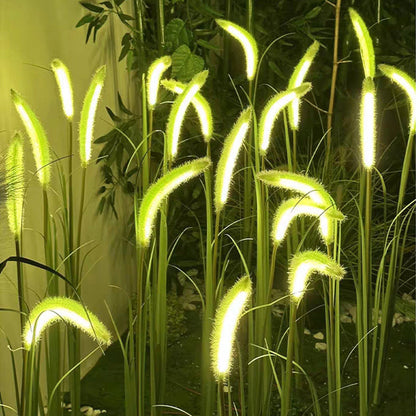 Modern Minimalist Silicone Faux Foxtail LED Outdoor Light For Garden