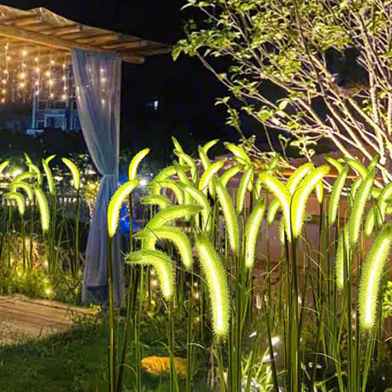 Modern Minimalist Silicone Faux Foxtail LED Outdoor Light For Garden