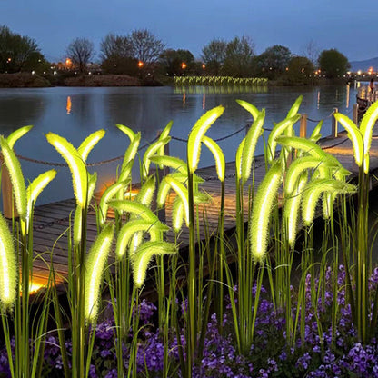 Modern Minimalist Silicone Faux Foxtail LED Outdoor Light For Garden