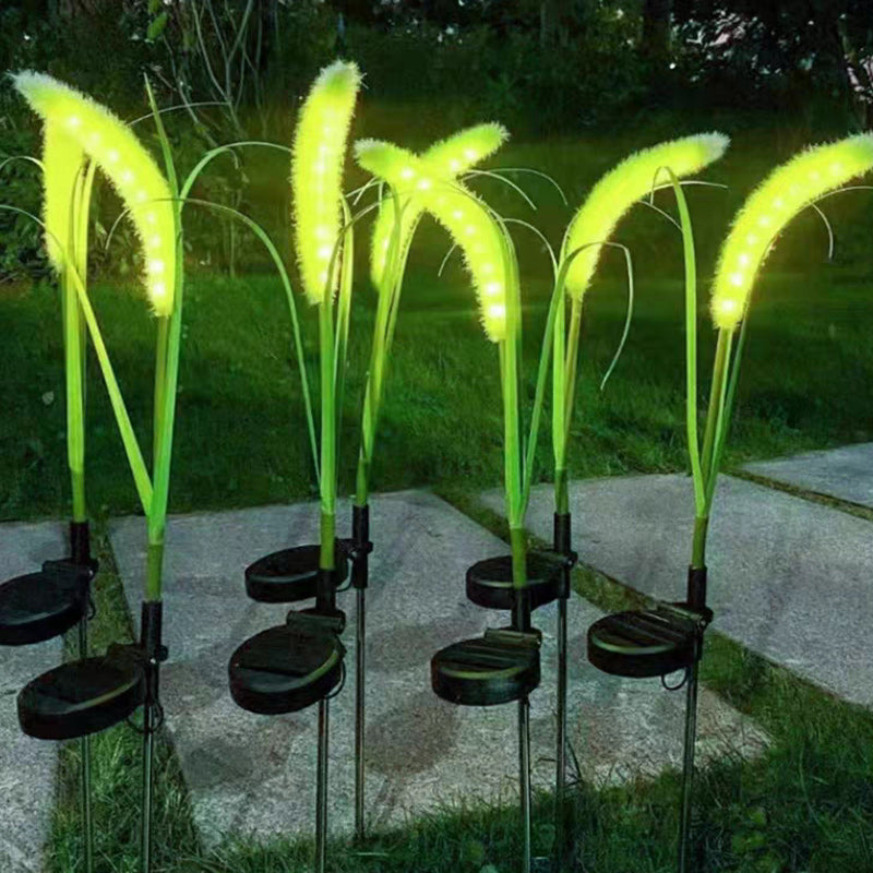 Modern Minimalist Silicone Faux Foxtail LED Outdoor Light For Garden