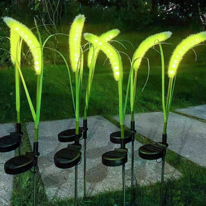 Modern Minimalist Silicone Faux Foxtail LED Outdoor Light For Garden