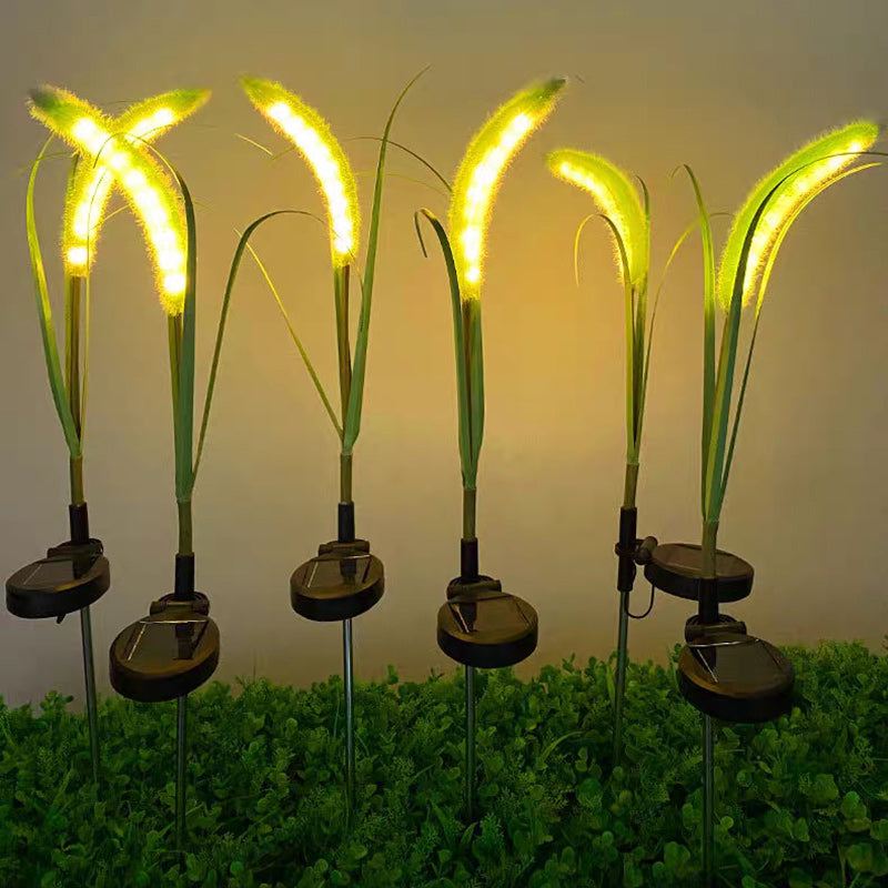 Modern Minimalist Silicone Faux Foxtail LED Outdoor Light For Garden