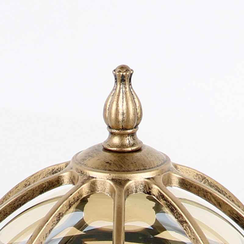 Traditional French Aluminum Glass Globe 1-Light Post Head Light Outdoor Light For Garden