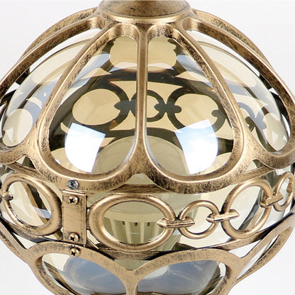 Traditional French Aluminum Glass Globe 1-Light Post Head Light Outdoor Light For Garden