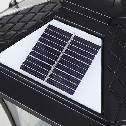 Traditional European Solar Aluminum Glass Octagonal LED Post Head Outdoor Light For Garden