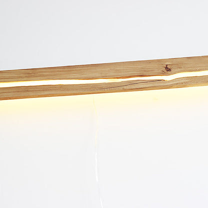 Contemporary Nordic Wood Resin Rectangular Cracked Wood Grain LED Wall Sconce Lamp For Living Room