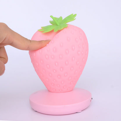 Contemporary Creative ABS & Silicone Strawberry LED Table Lamp Night Light For Bedroom
