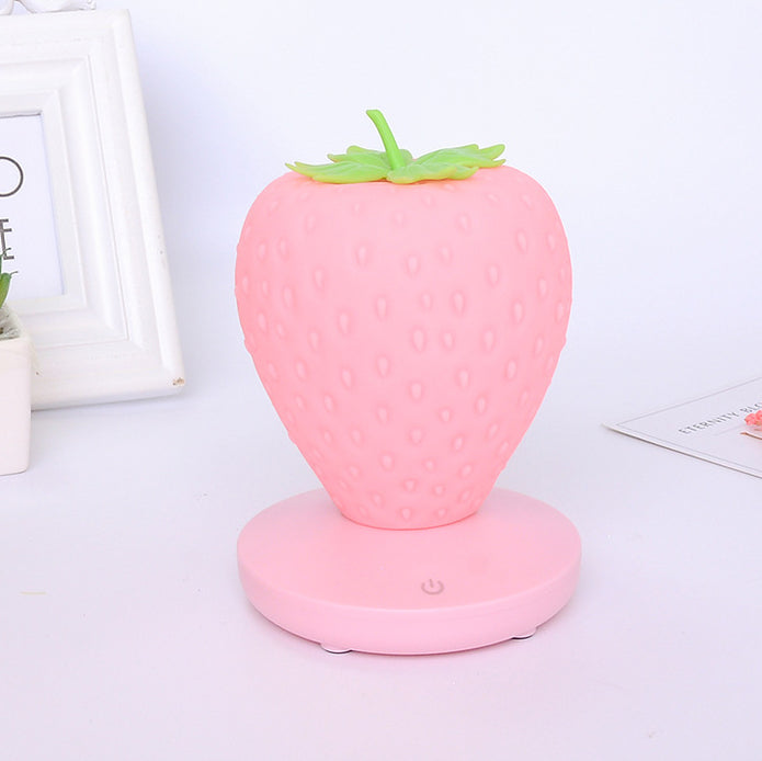 Contemporary Creative ABS & Silicone Strawberry LED Table Lamp Night Light For Bedroom