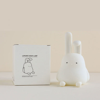 Contemporary Creative ABS Silicone Bunny LED Night Light Table Lamp For Bedroom