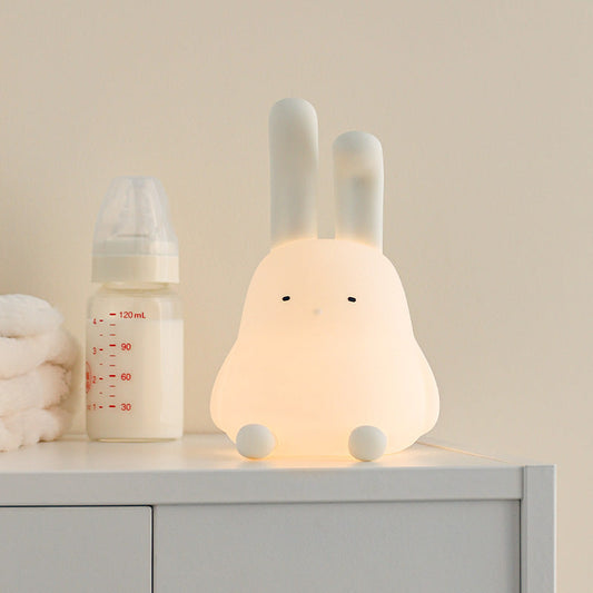 Contemporary Creative ABS Silicone Bunny LED Night Light Table Lamp For Bedroom