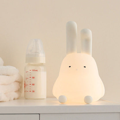 Contemporary Creative ABS Silicone Bunny LED Night Light Table Lamp For Bedroom