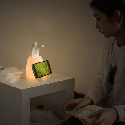 Contemporary Creative ABS Silicone Bunny LED Night Light Table Lamp For Bedroom