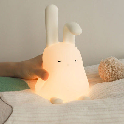 Contemporary Creative ABS Silicone Bunny LED Night Light Table Lamp For Bedroom
