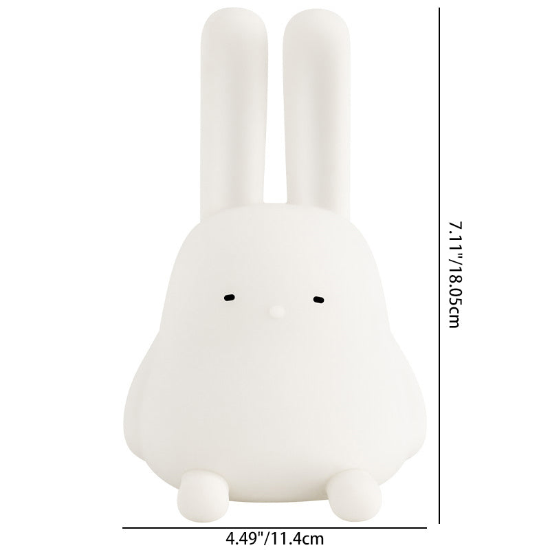 Contemporary Creative ABS Silicone Bunny LED Night Light Table Lamp For Bedroom